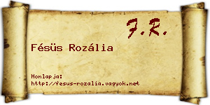 Fésüs Rozália névjegykártya